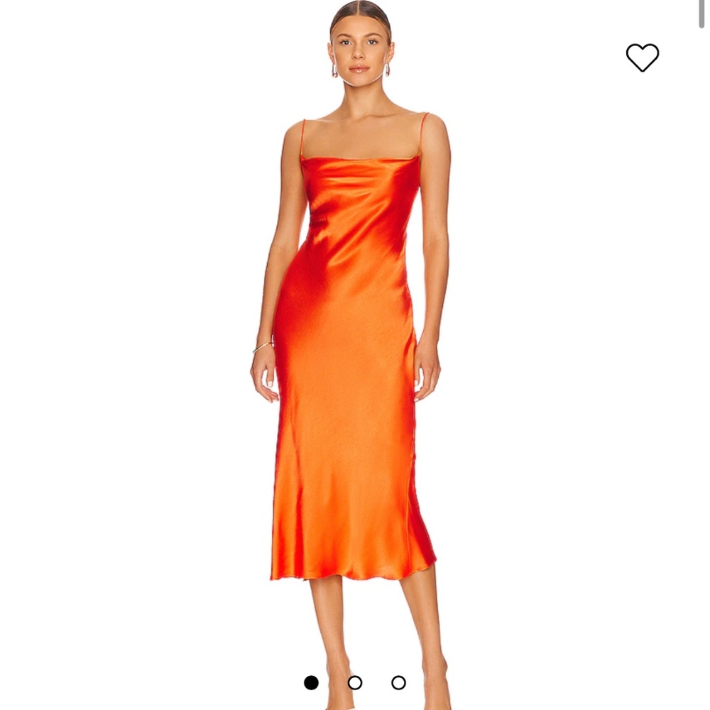 Revolve orange wedding guest dress